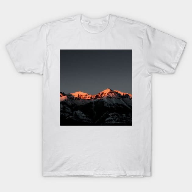 Mountain Sunset View From Telluride Colorado T-Shirt by ProjectX23Red